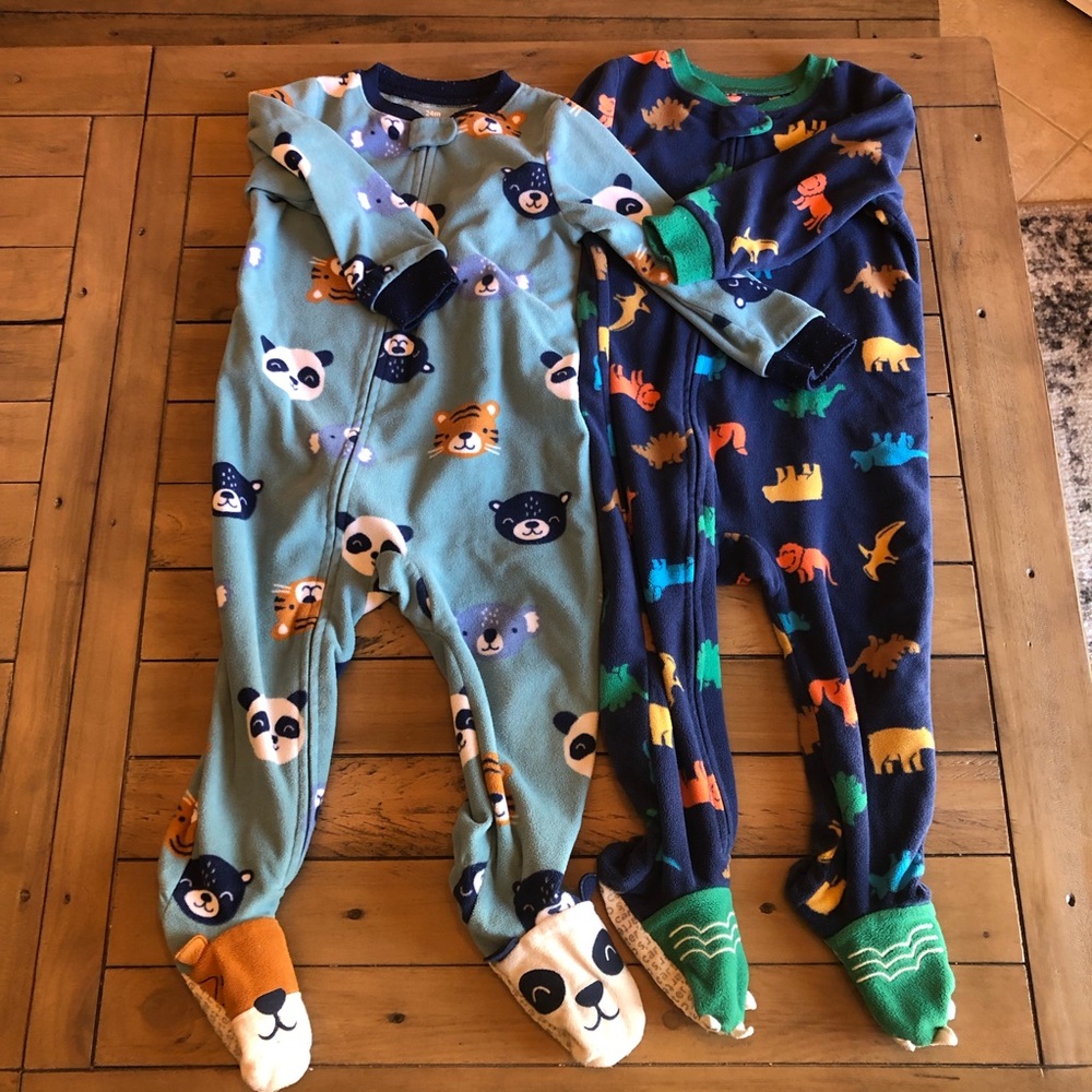 Carter’s Animal and Dinosaur Fleece Footie PJs